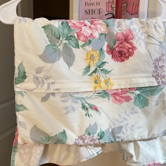 Vintage Handmade Floral and Ruffled Small Pillow W/ Removable Cover - Picture 9 of 12